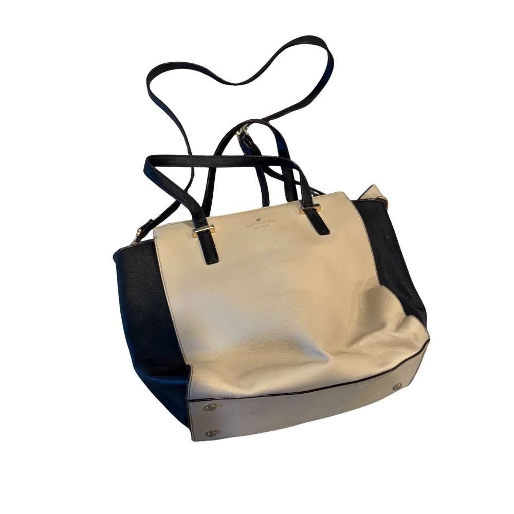 Kate Spade Hayden Women's Handbag‎ Beige Black Adjustable Strap Crossbody Bag